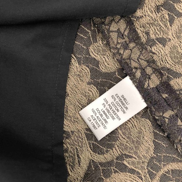 Banana Republic Grey Lace Patterned Midi Dress size 4 - Picture 10 of 10